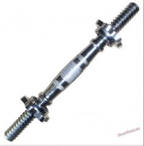 SDA-16BT Гриф с гайками хромированный (Анатомическая ручка) (d 25) 35 см. - Sport Kiosk
