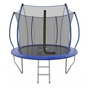Батут EVO JUMP Internal СКЛАДНОЙ с внутренней сеткой и лестницей, диаметр 10ft (305 см) (синий) - Sport Kiosk