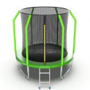 Батут EVO Jump Cosmo 8ft (244 см) (Green) с внутренней сеткой и лестницей - Sport Kiosk