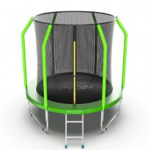Батут EVO Jump Cosmo 6ft (183 см) (Green) с внутренней сеткой и лестницей - Sport Kiosk