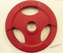 Блин, диск обрезиненный цветной (D 50 мм.) 5 кг. - Sport Kiosk
