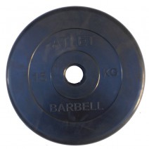 Диски обрезиненные, чёрного цвета, 51 мм, Atlet MB-AtletB51-15 - Sport Kiosk