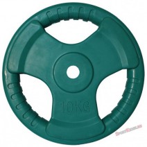 Блин, диск обрезиненный ZSO цветной "3 HANDLE" D-26, 10 кг - Sport Kiosk