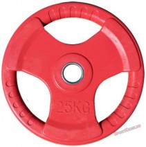 Блин, диск обрезиненный ZSO цветной "3 HANDLE" D-26, 25 кг - Sport Kiosk